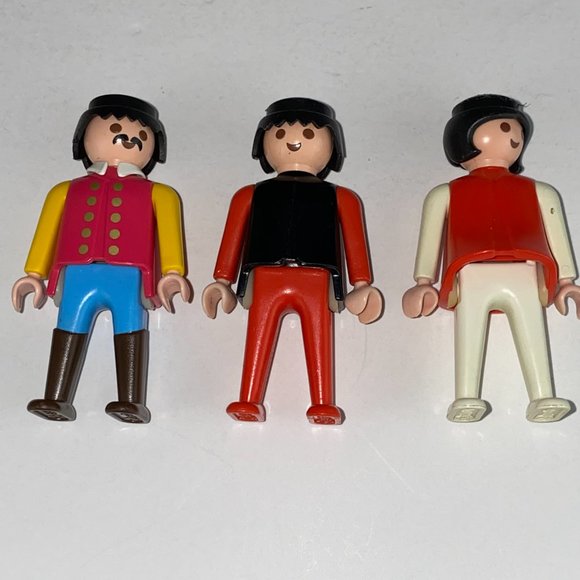 Vtg Geobra 1974 Lot of 3 Castle Village Towns People Figure Toys Pretend Play - Picture 2 of 6